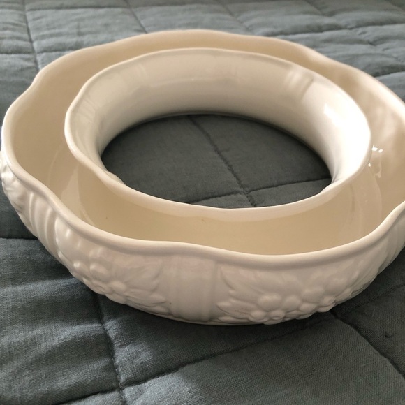 Spode IMPERIAL FANCIES Flower Ring~Porcelain K81S Ivory - Picture 2 of 11